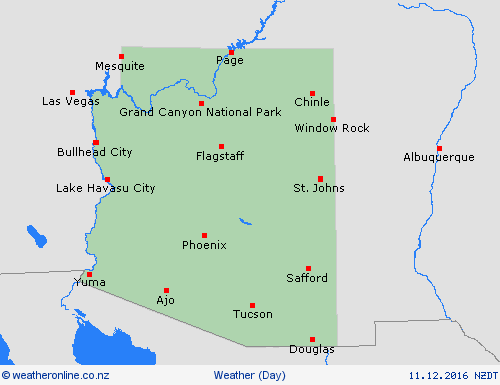 overview Arizona North America Forecast maps