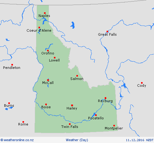 overview Idaho North America Forecast maps