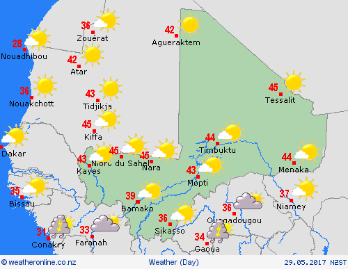 overview Mali Africa Forecast maps
