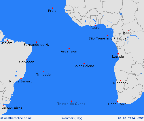overview Atlantic Islands Africa Forecast maps