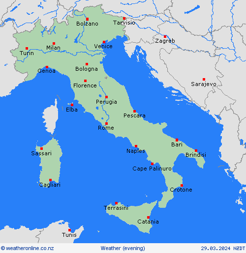 overview Italy Europe Forecast maps