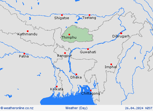 overview Bhutan Asia Forecast maps