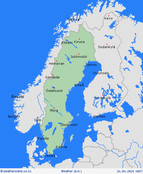 overview Sweden Europe Forecast maps