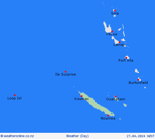 overview New Caledonia Pacific Forecast maps