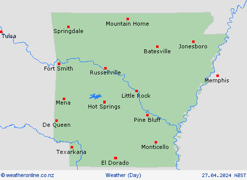 overview Arkansas North America Forecast maps