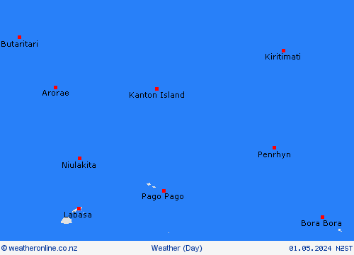 overview Kiribati Pacific Forecast maps