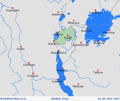 overview Rwanda Africa Forecast maps