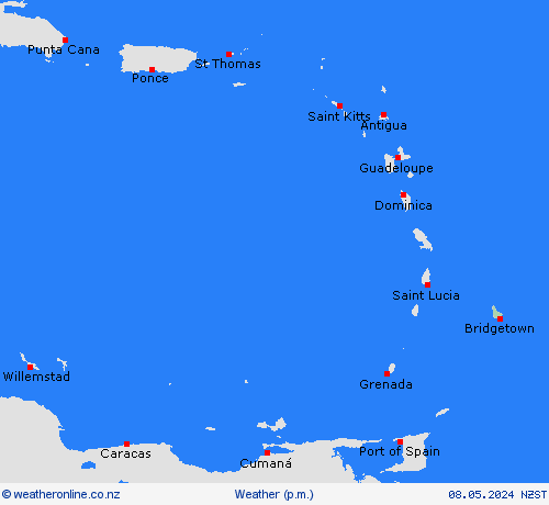 overview Barbados South America Forecast maps