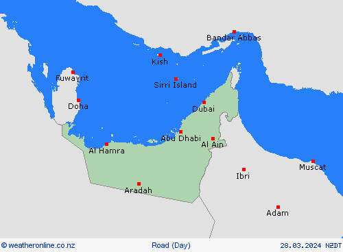 road conditions United Arab Emirates Asia Forecast maps