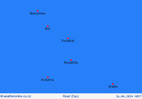 road conditions Tuvalu Pacific Forecast maps