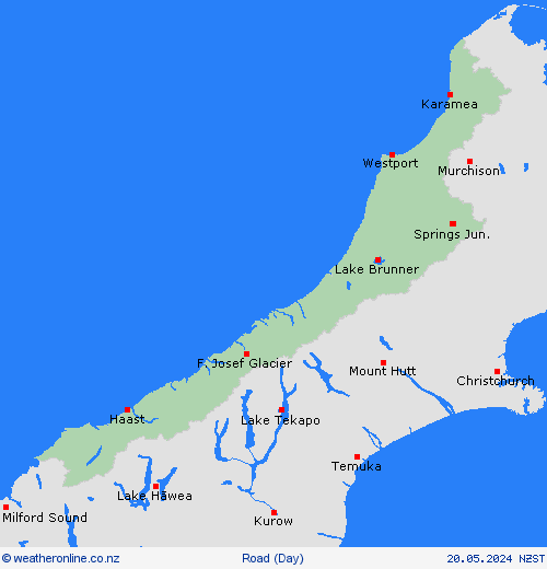 road conditions  New Zealand Forecast maps