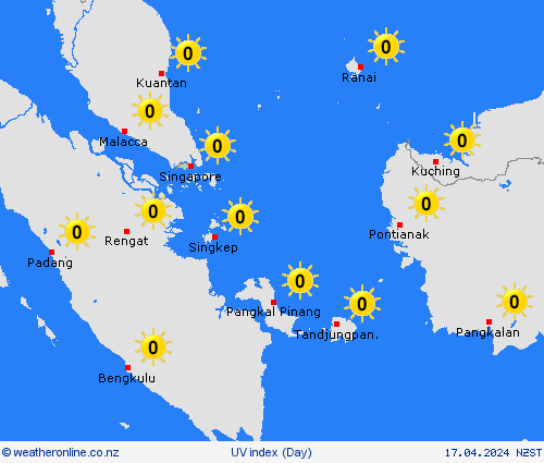 uv index Singapore Asia Forecast maps