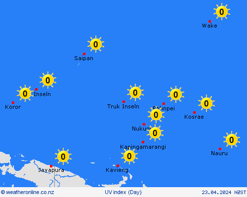 uv index Wake Island Pacific Forecast maps