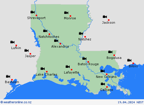 webcam Louisiana North America Forecast maps