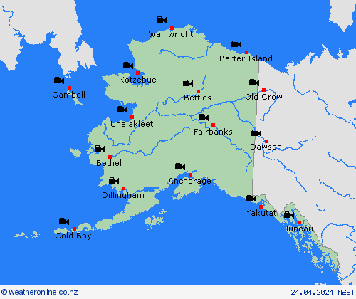 webcam Alaska North America Forecast maps