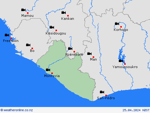 webcam Liberia Africa Forecast maps