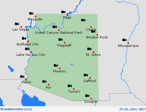 webcam Arizona North America Forecast maps