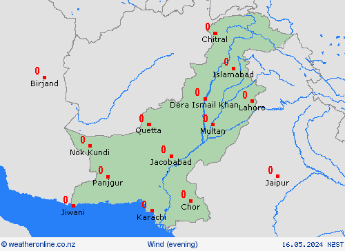 wind Pakistan Asia Forecast maps
