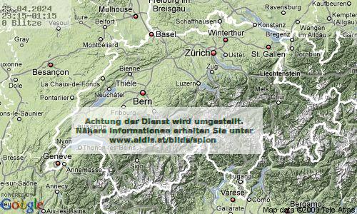 Lightning Switzerland 23:15 UTC Thu 25 Apr