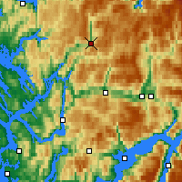 Nearby Forecast Locations - Modalen Iii - Map