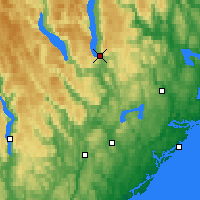 Nearby Forecast Locations - Tveitsund - Map