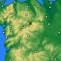 Nearby Forecast Locations - Llangollen - Map