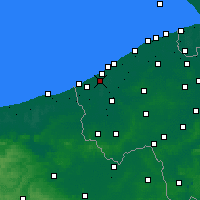 Nearby Forecast Locations - Nieuwpoort - Map
