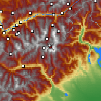 Nearby Forecast Locations - Monte Rosa-Plattje - Map