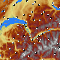 Nearby Forecast Locations - Leysin - Map