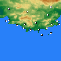 Nearby Forecast Locations - Toulon - Map