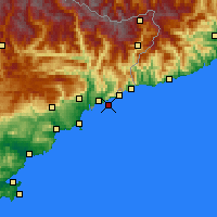 Nearby Forecast Locations - Cap Ferrat - Map