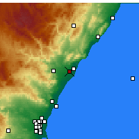 Nearby Forecast Locations - Castellón de la Plana - Map