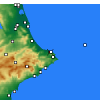 Nearby Forecast Locations - Caravaca de la Cruz - Map