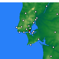 Nearby Forecast Locations - Lissabon/Geof - Map