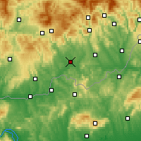 Nearby Forecast Locations - Lučenec - Map