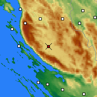 Nearby Forecast Locations - Gospić - Map