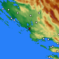 Nearby Forecast Locations - Šibenik - Map