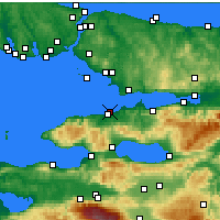 Nearby Forecast Locations - Yalova - Map