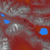 Nearby Forecast Locations - Mugur-Aksy - Map