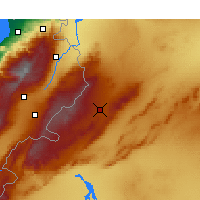 Nearby Forecast Locations - Al-Nabek - Map