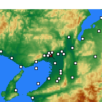 Nearby Forecast Locations - Itami Airport - Map