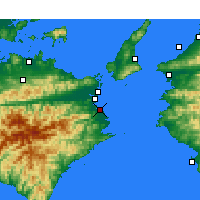 Nearby Forecast Locations - Komatsushima - Map