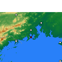 Nearby Forecast Locations - Fangchenggang - Map