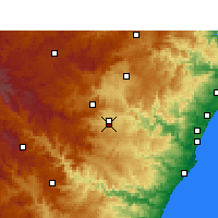 Nearby Forecast Locations - Pietermaritzburg - Map