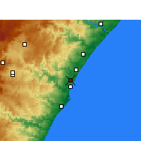 Nearby Forecast Locations - Mount Edgecombe - Map