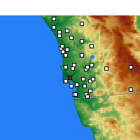Nearby Forecast Locations - San Diego - Map