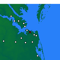 Nearby Forecast Locations - Norfolk IAP - Map
