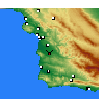 Nearby Forecast Locations - Santa Maria - Map