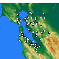 Nearby Forecast Locations - Oakland - Map