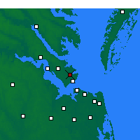 Nearby Forecast Locations - Langley Research Center - Map